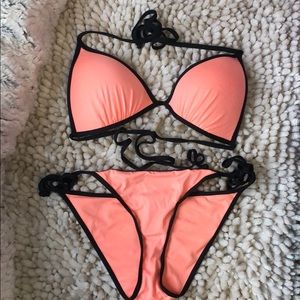 peach color bathing suit 🌞🌸